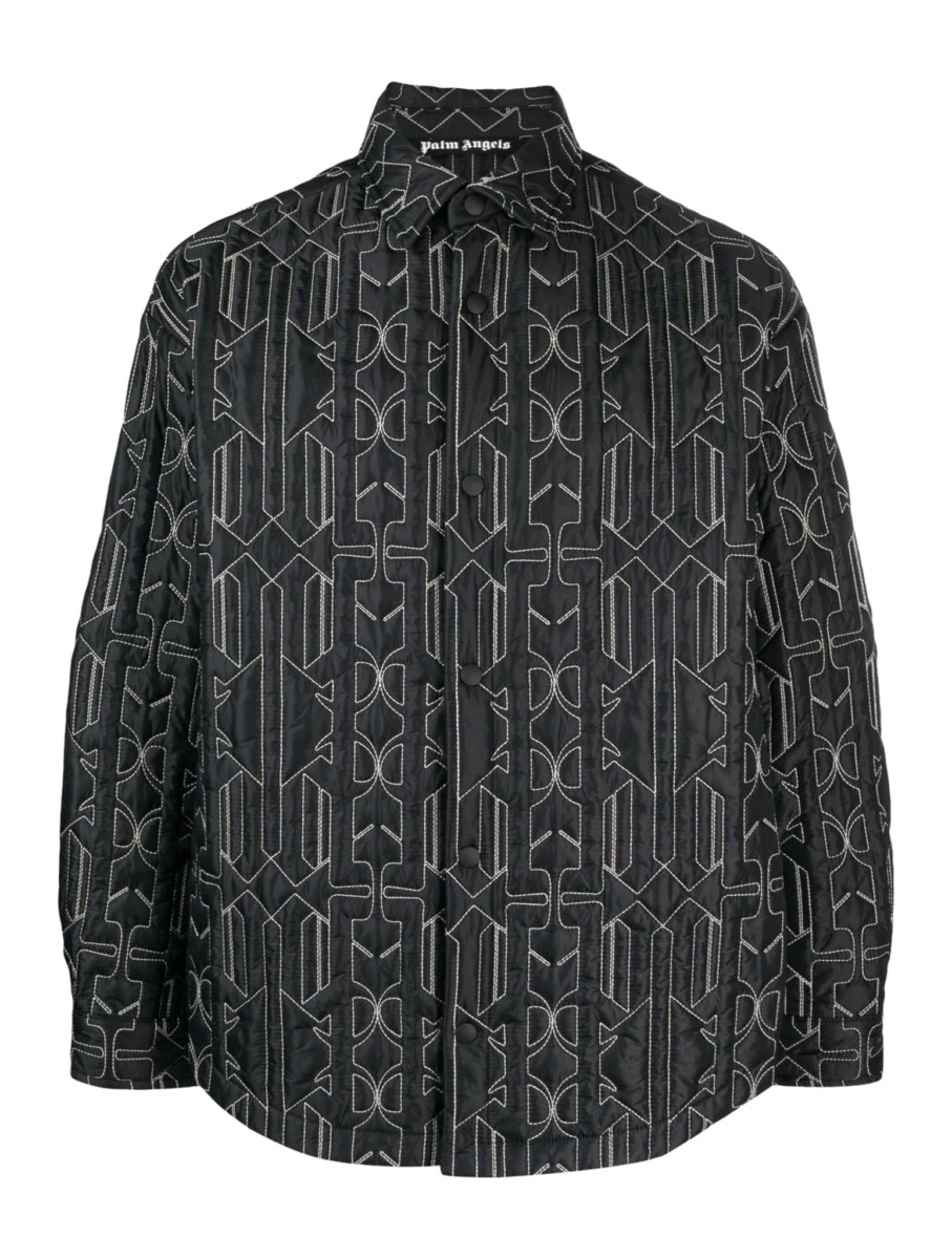 Suitnegozi - Men's Shirt in Black from Palm Angels GOOFASH