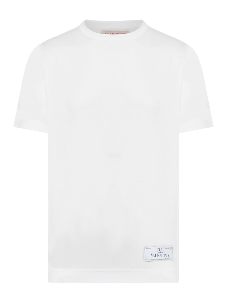 Suitnegozi - Mens T-Shirt in White by Valentino GOOFASH