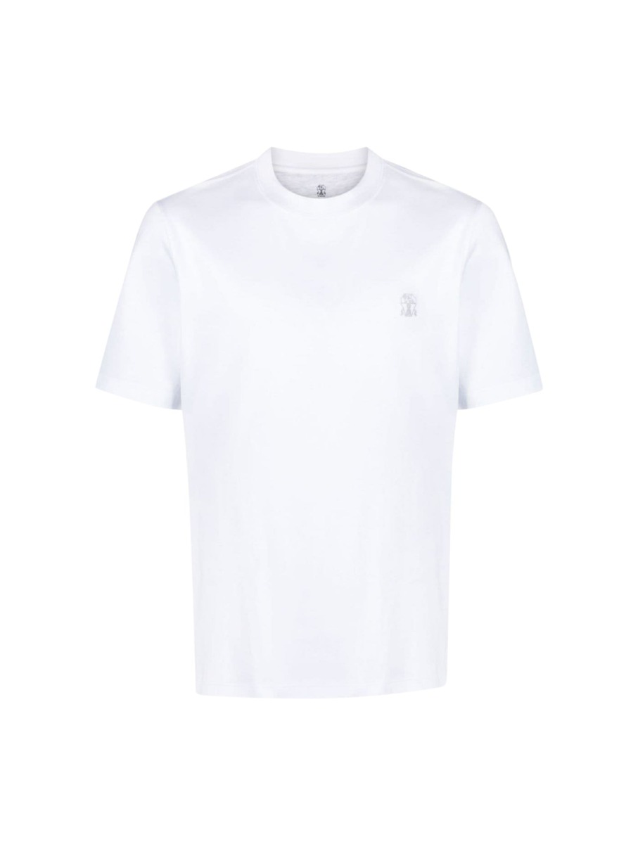 Suitnegozi - White T-Shirt for Man by Brunello Cucinelli GOOFASH