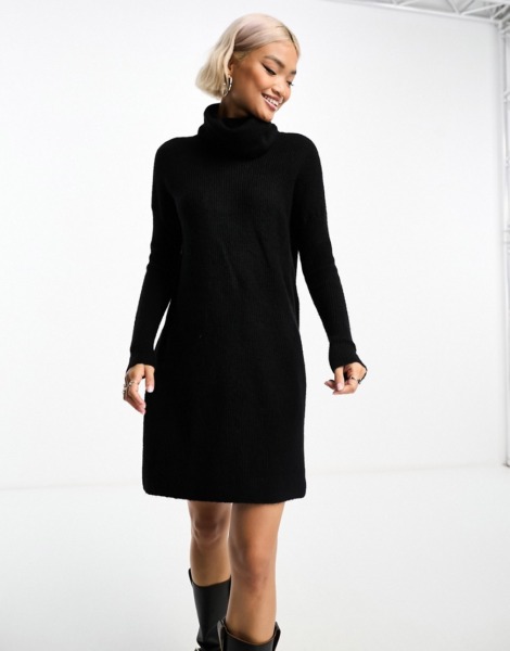 Sweater Dress in Black for Woman at Asos GOOFASH