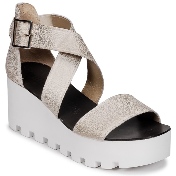 Sweet Lemon Sandals in Silver for Women by Spartoo GOOFASH