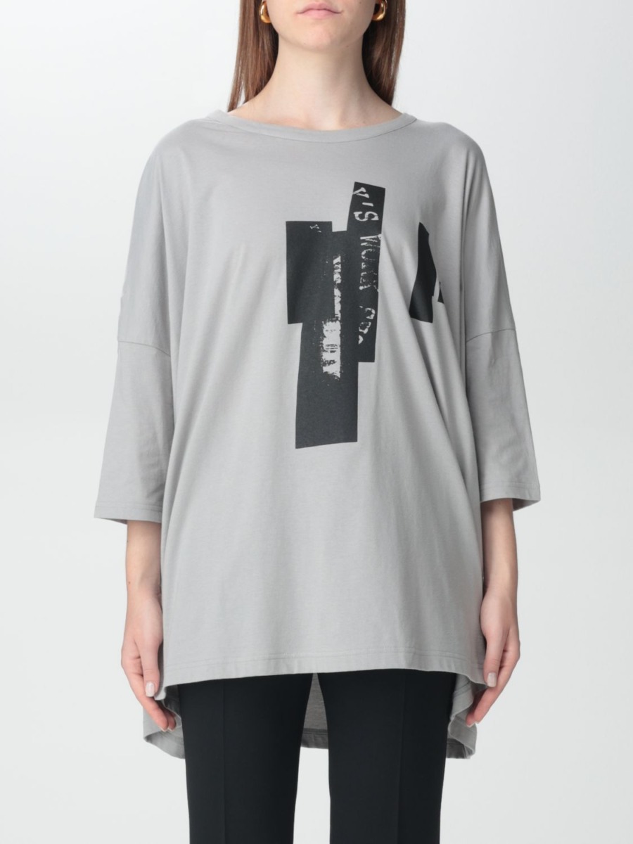 T-Shirt Grey Yohji Yamamoto Giglio Women GOOFASH