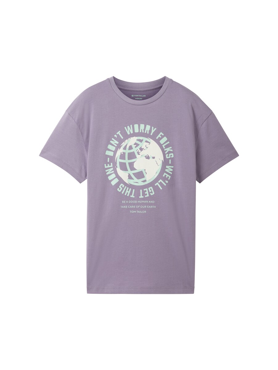 T-Shirt Purple - Men - Tom Tailor GOOFASH