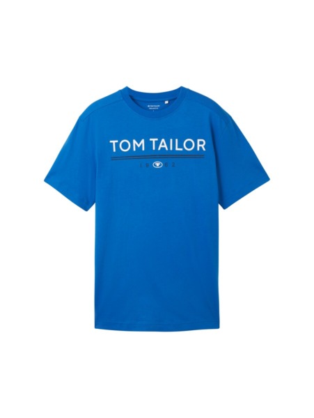 T-Shirt in Blue Tom Tailor Man GOOFASH