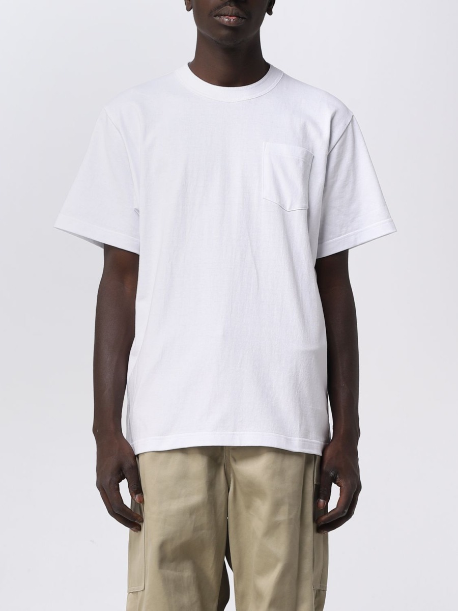 T-Shirt in White Sacai Giglio Man GOOFASH