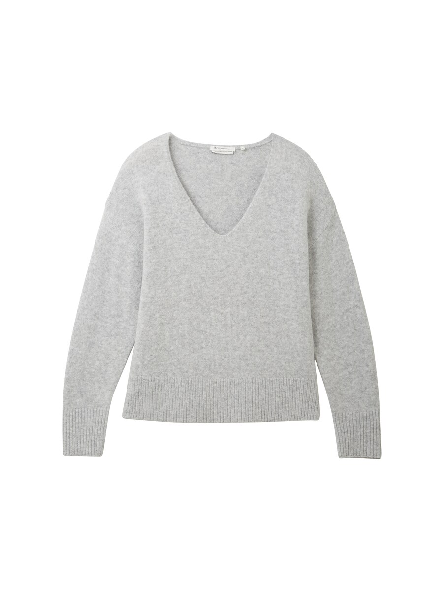 Tom Tailor Grey Knitted Sweater Ladies GOOFASH