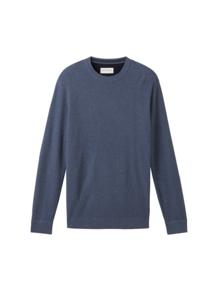 Tom Tailor - Man Knitted Sweater Blue GOOFASH