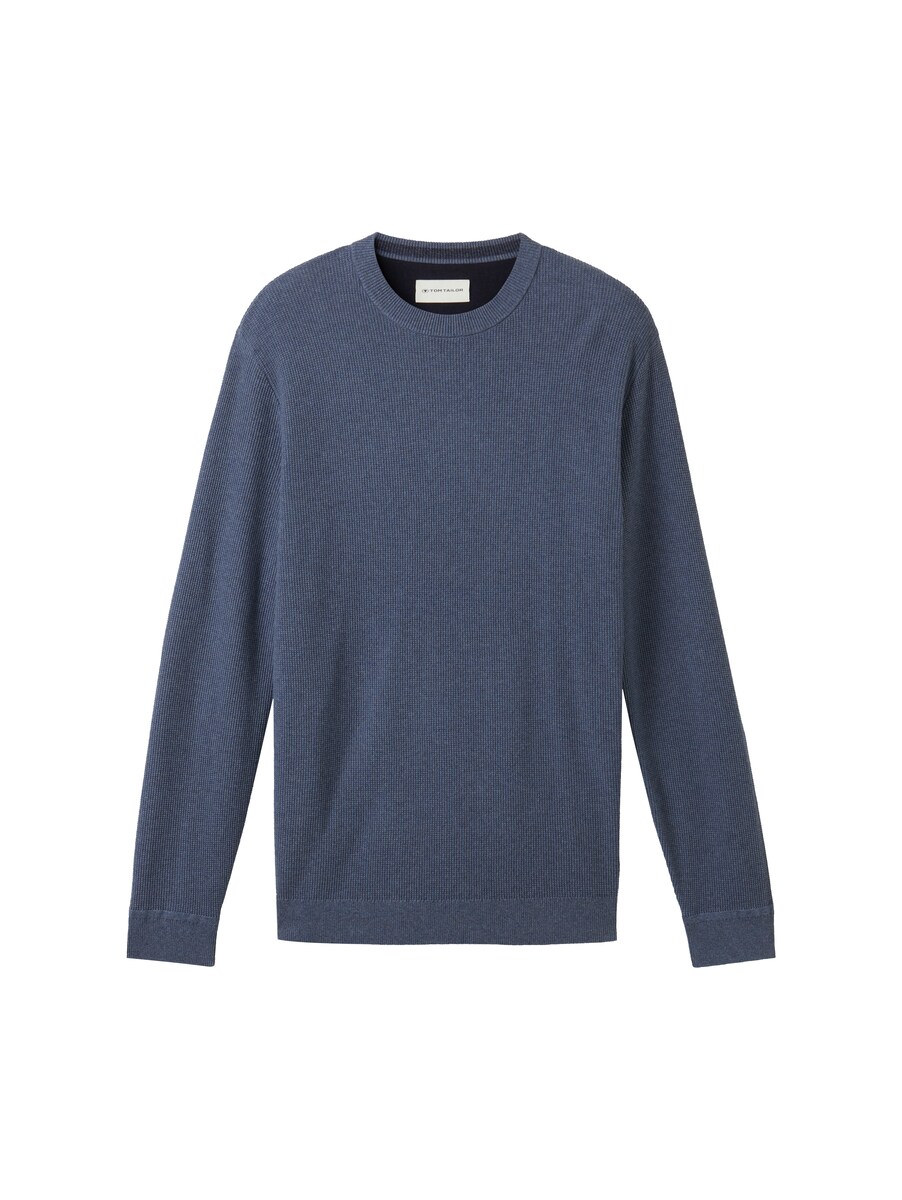 Tom Tailor - Man Knitted Sweater Blue GOOFASH
