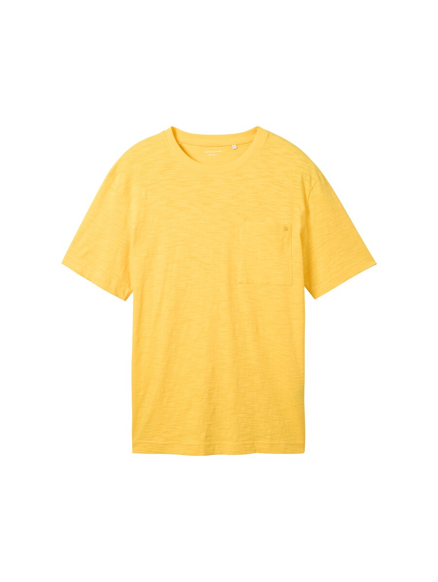 Tom Tailor - Mens T-Shirt - Yellow GOOFASH