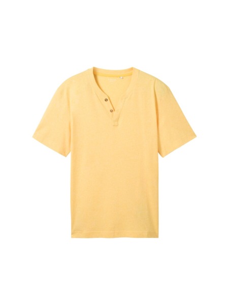 Tom Tailor Mens Yellow T-Shirt GOOFASH