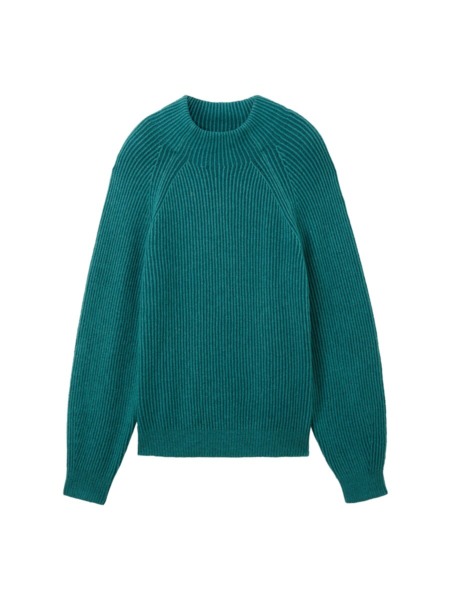Tom Tailor - Women's Green Knitted Sweater GOOFASH