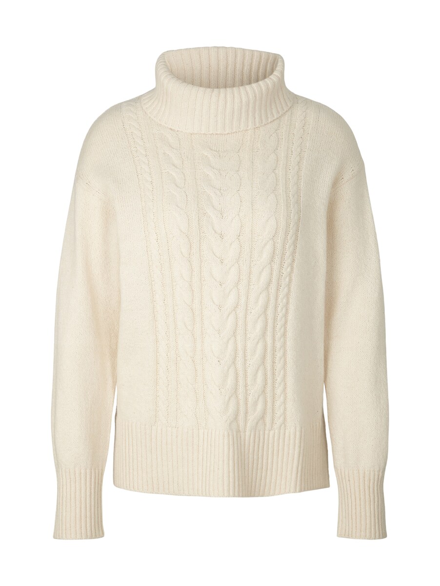 Tom Tailor - Womens Knitted Sweater White GOOFASH