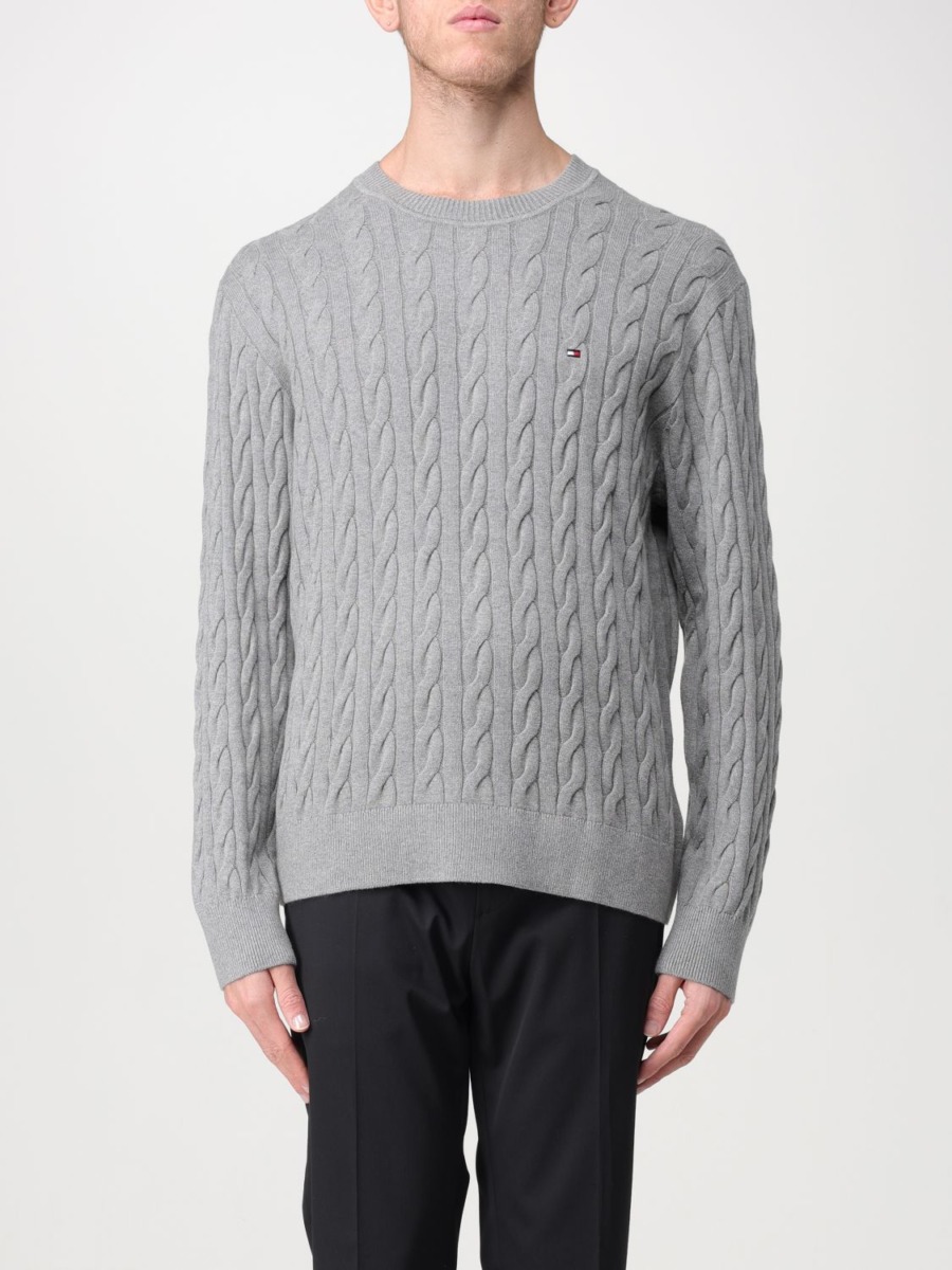 Tommy Hilfiger Grey Jumper for Man from Giglio GOOFASH
