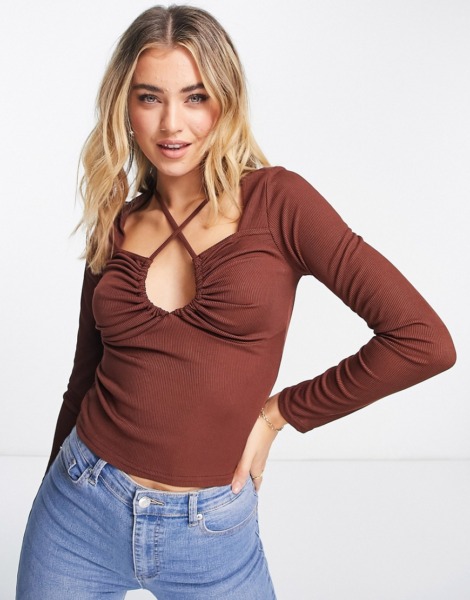 Top Brown for Woman by Asos GOOFASH
