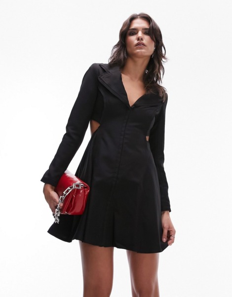 Topshop - Ladies Mini Dress Black by Asos GOOFASH