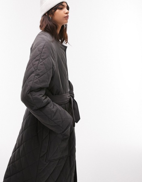 Topshop - Women Coat - Grey - Asos GOOFASH