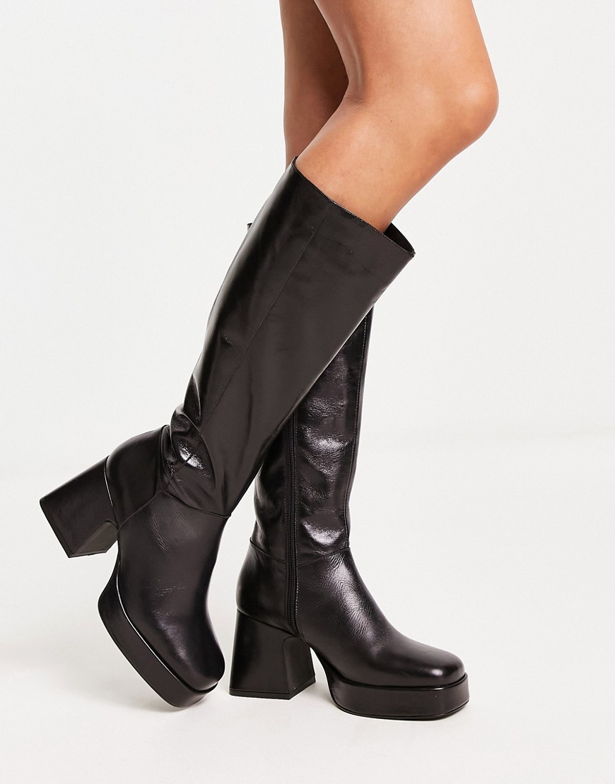 Topshop - Womens Black Knee High Boots by Asos GOOFASH