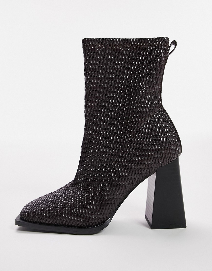 Topshop Womens Sock Boots Brown from Asos GOOFASH