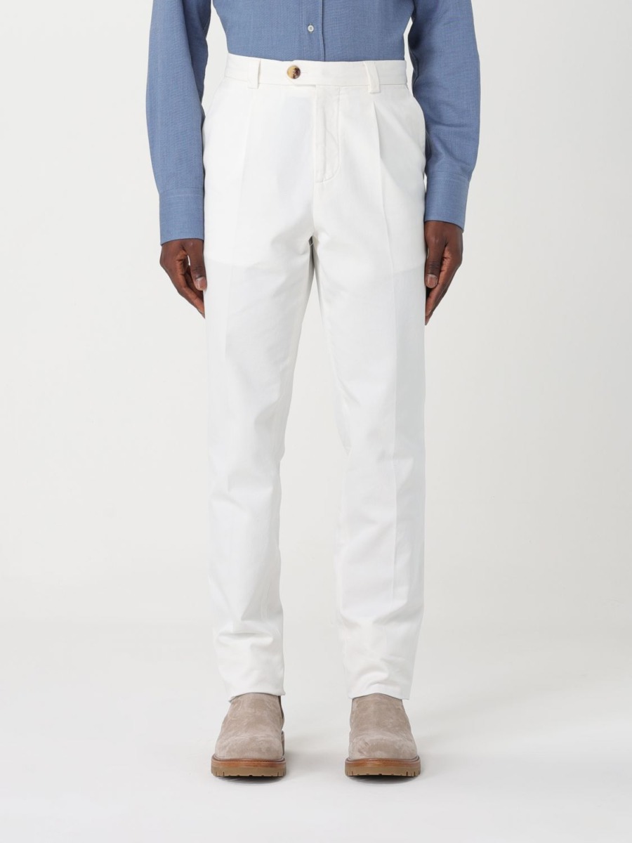 Trousers Cream for Man from Giglio GOOFASH