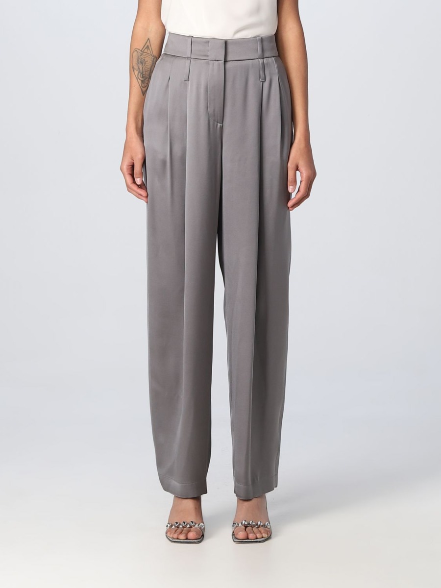 Trousers Grey for Woman at Giglio GOOFASH