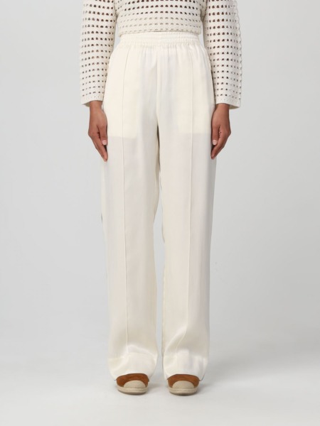 Trousers Ivory for Women by Giglio GOOFASH