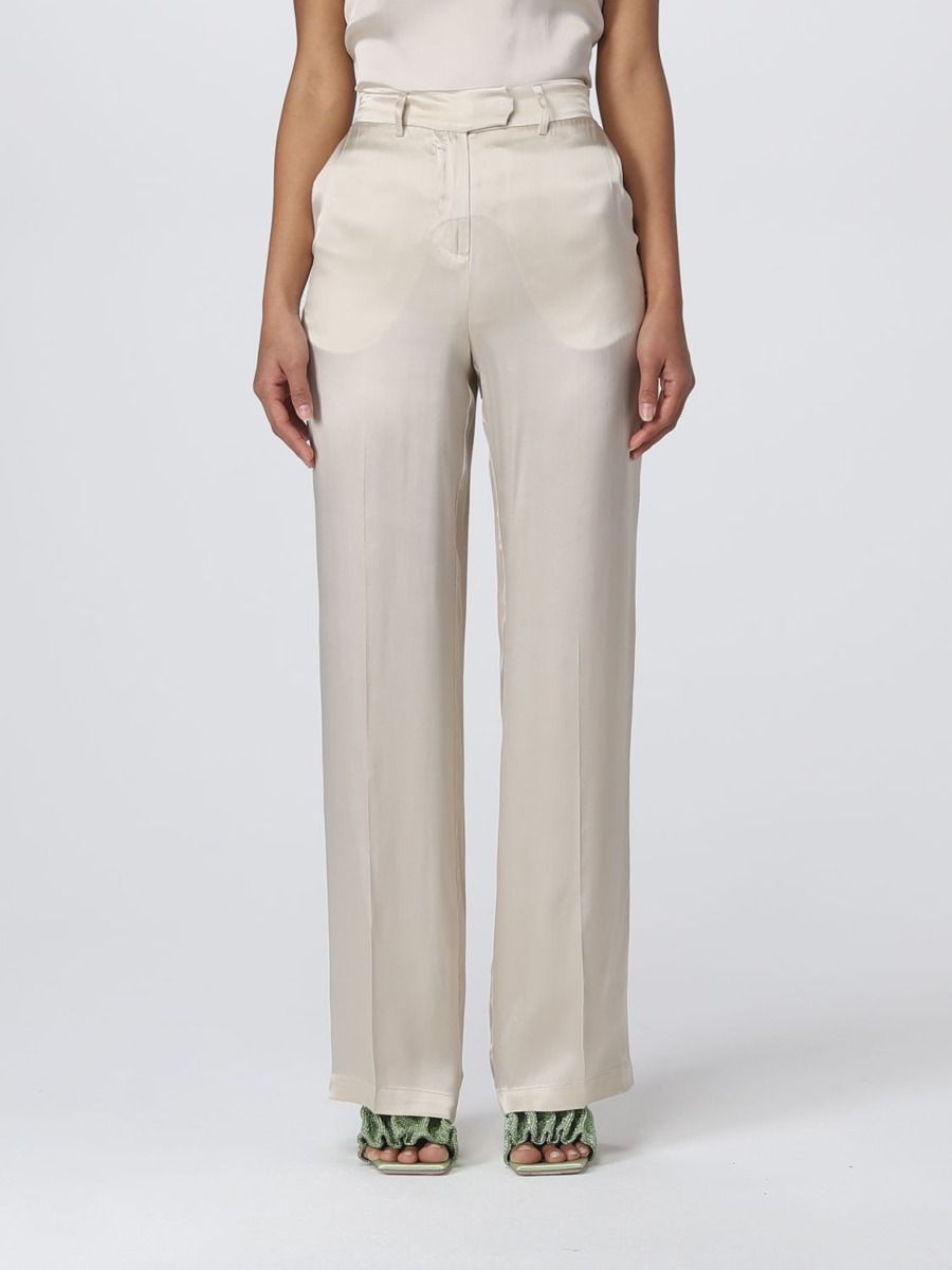 Trousers in Cream Giglio Semicouture GOOFASH