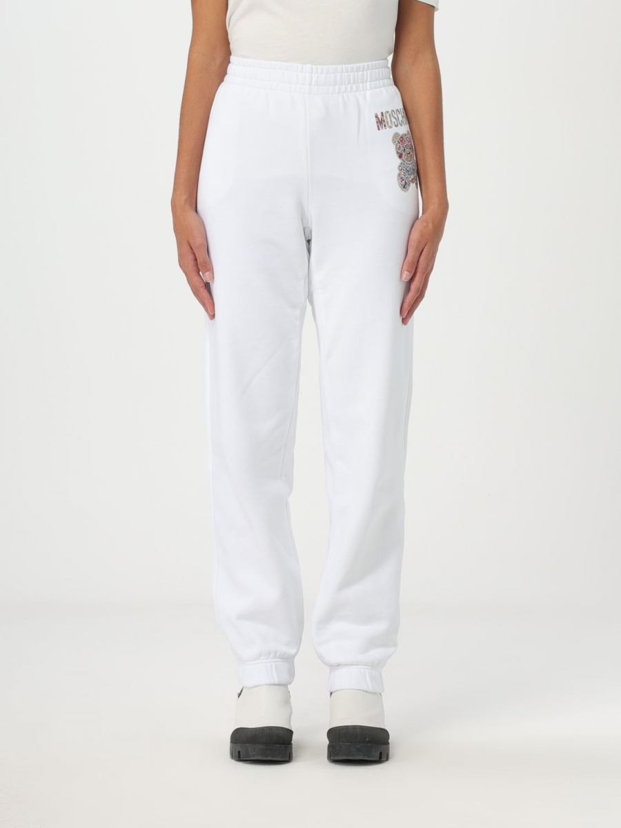 Trousers in White - Moschino - Giglio GOOFASH