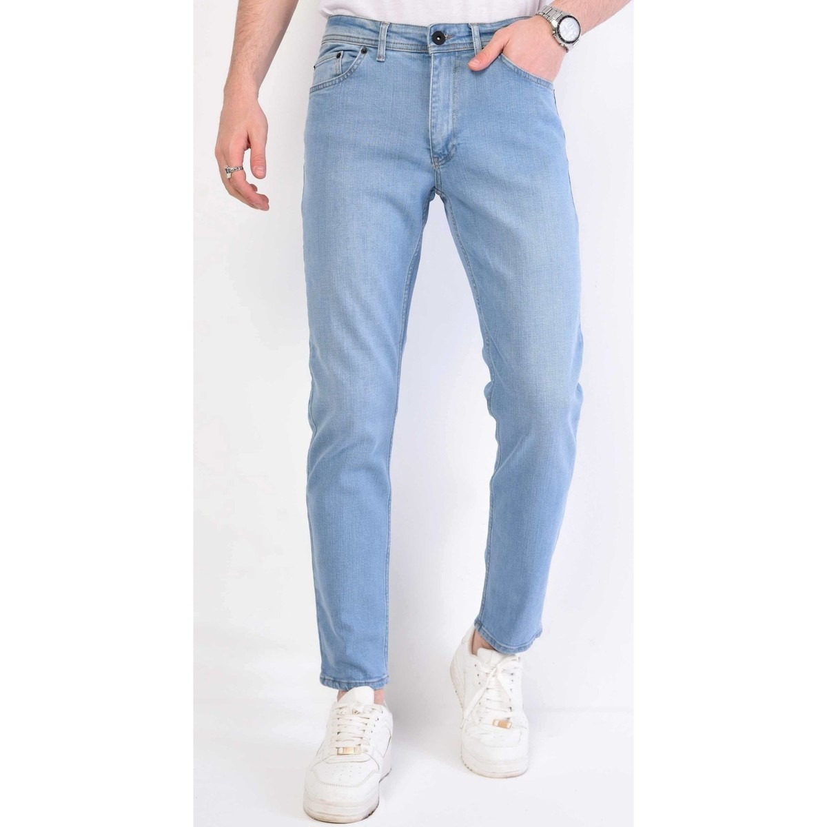 True Rise - Blue Skinny Jeans - Spartoo GOOFASH