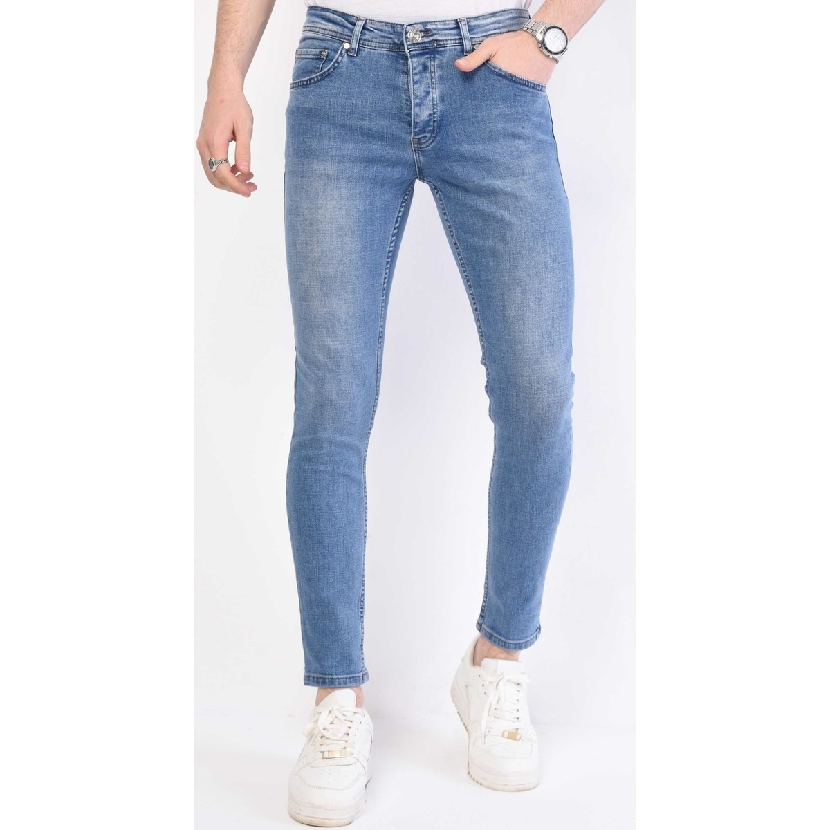 True Rise - Blue Skinny Jeans Spartoo Gents GOOFASH