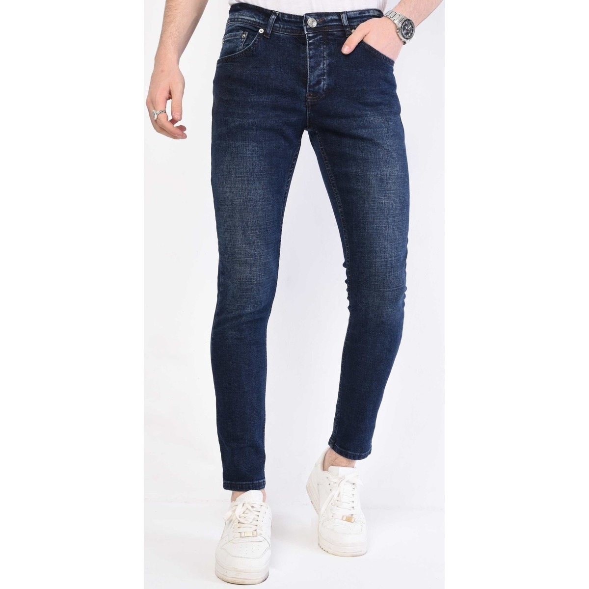 True Rise - Skinny Jeans Blue - Spartoo GOOFASH