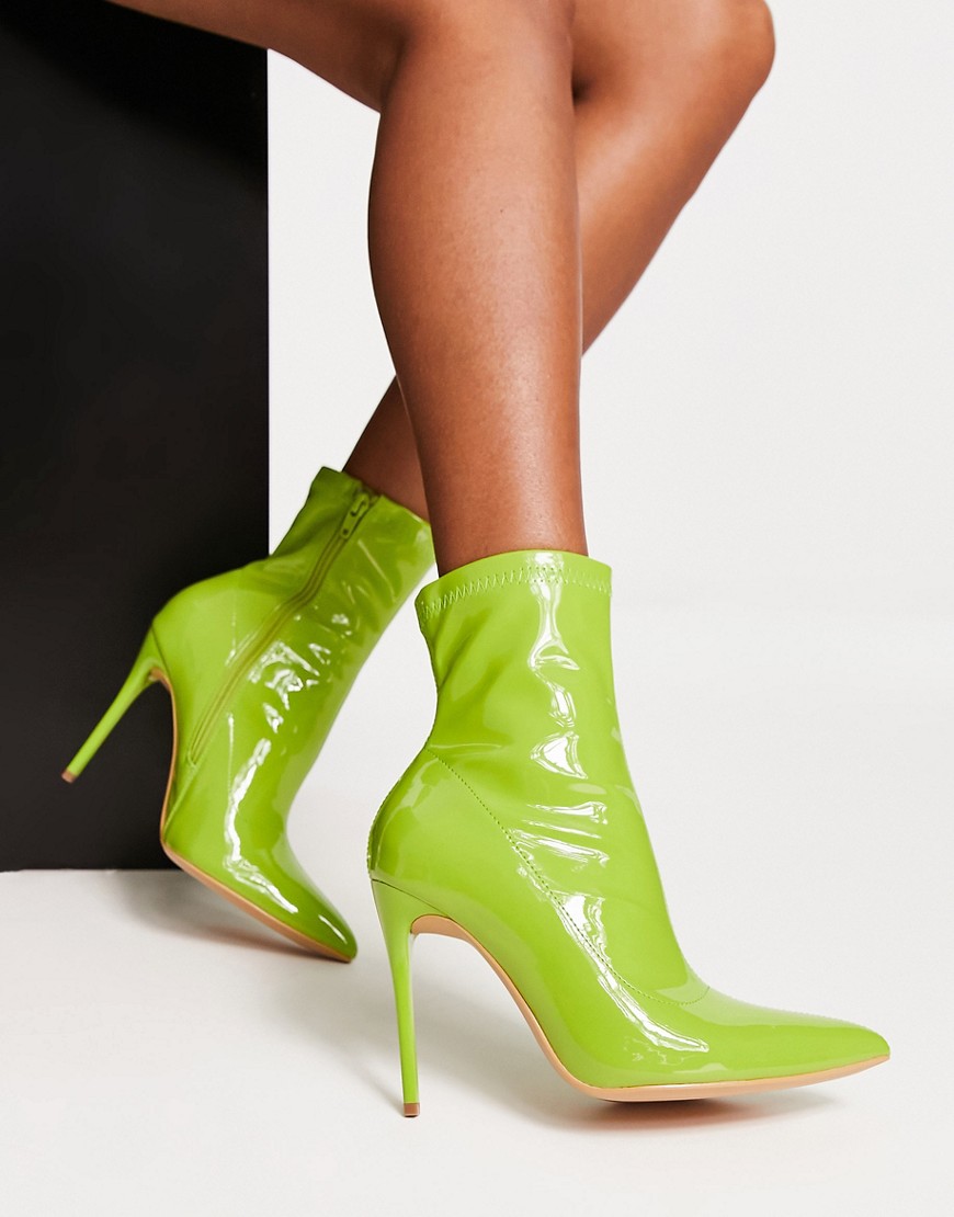 Truffle Collection Sock Boots Green for Women from Asos GOOFASH