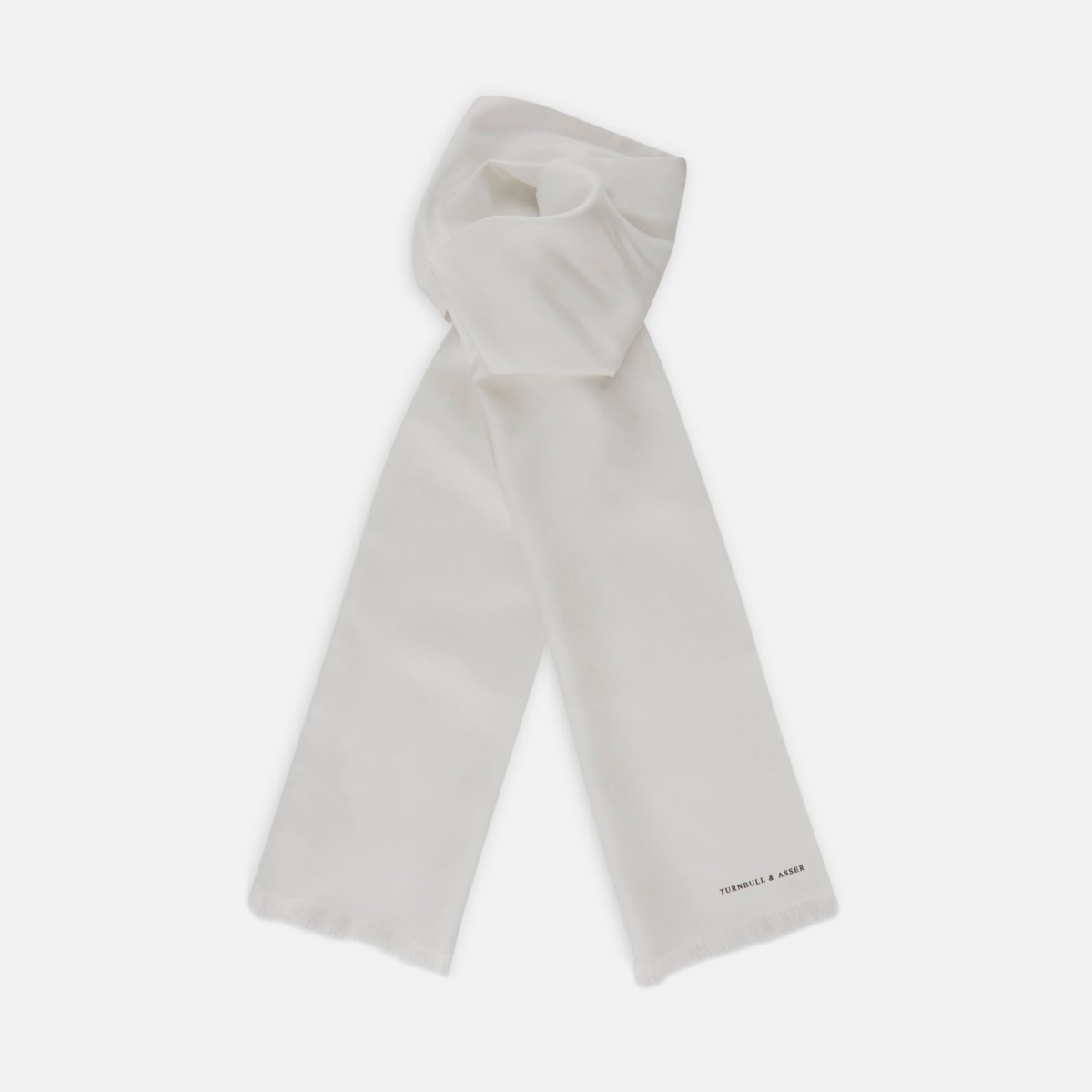 Turnbull And Asser - Gent Scarf White GOOFASH