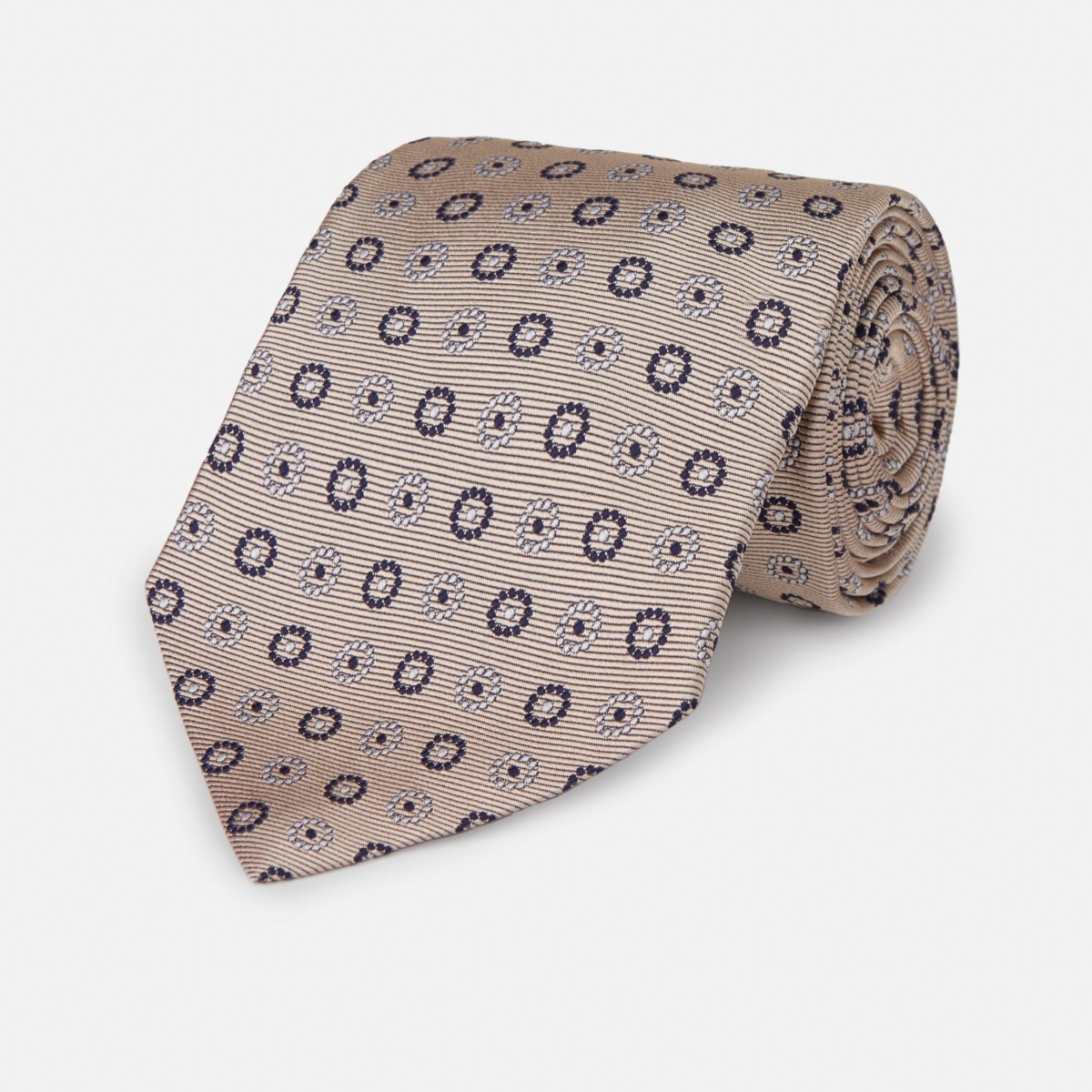 Turnbull And Asser Gents Tie Beige by Turnbull & Asser GOOFASH