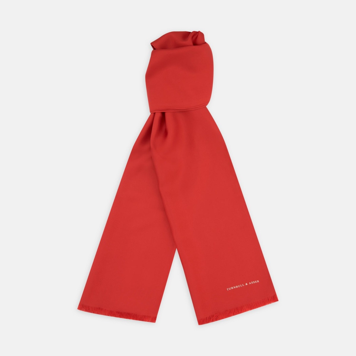 Turnbull & Asser Mens Scarf Red Turnbull And Asser GOOFASH