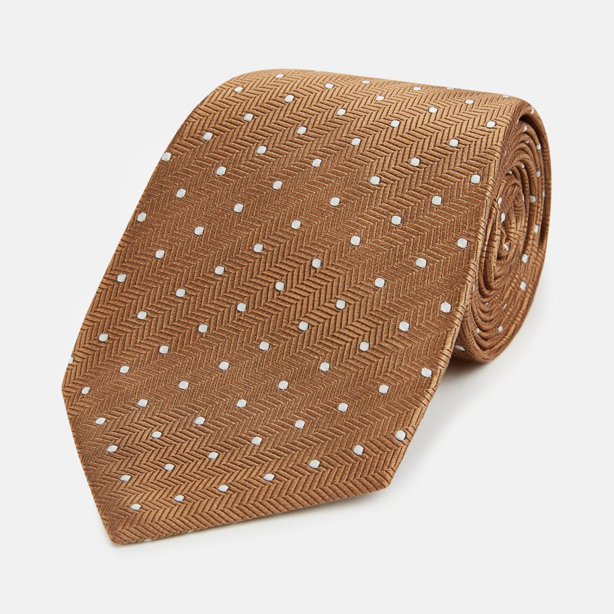 Turnbull & Asser Tie Camel for Man by Turnbull And Asser GOOFASH