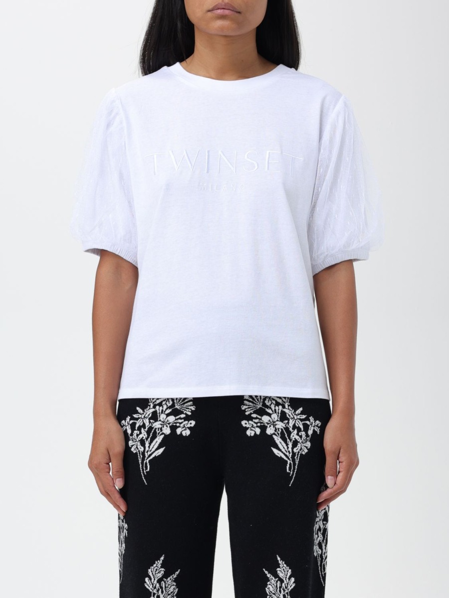 Twinset - Lady T-Shirt in White - Giglio GOOFASH