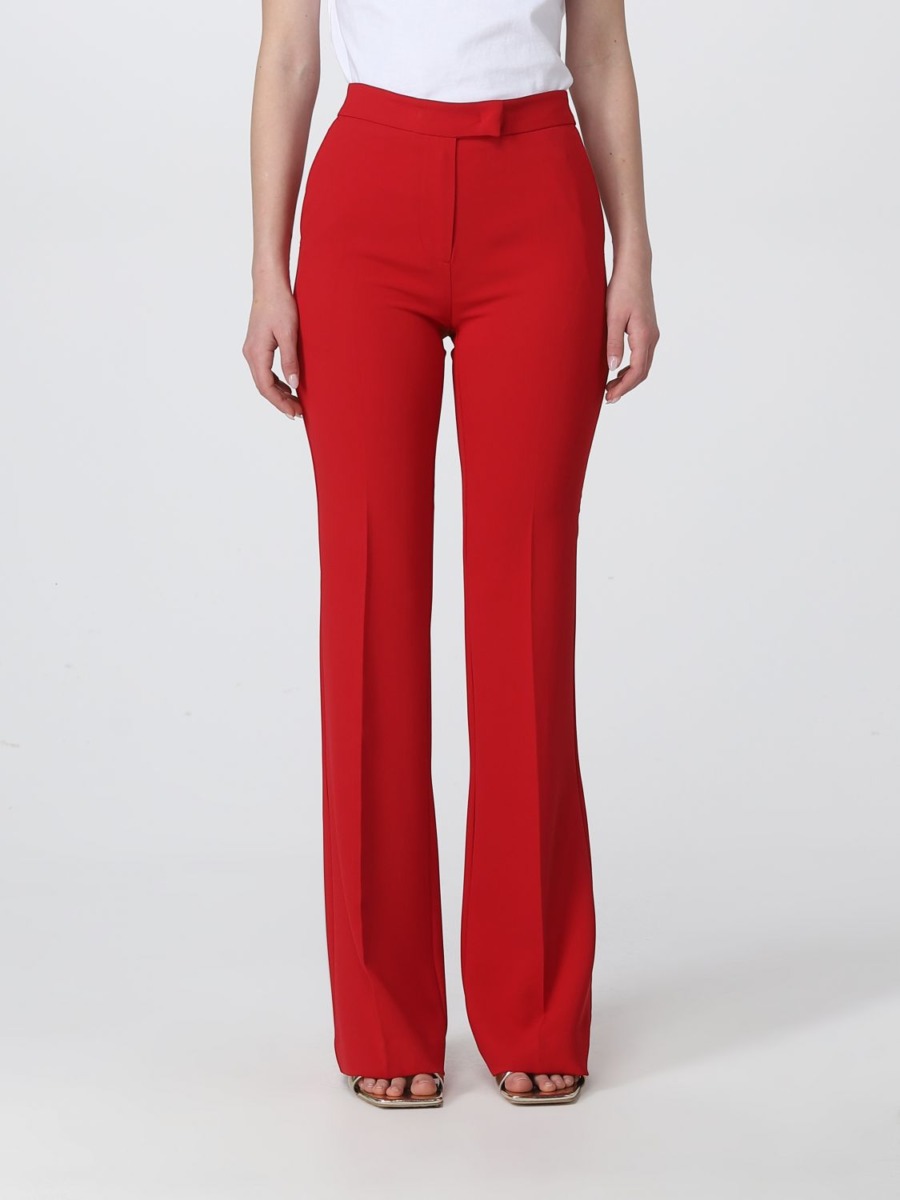 Twinset - Red Women's Trousers - Giglio GOOFASH