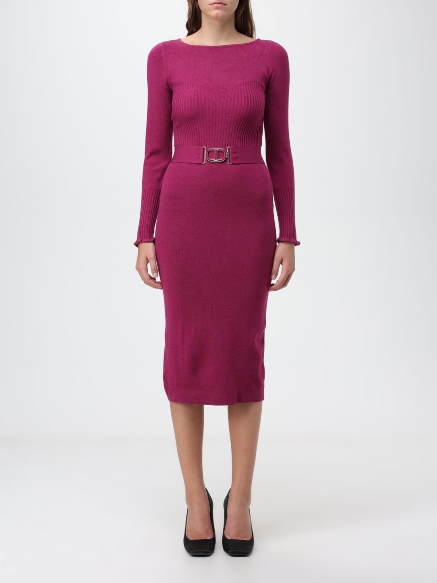 Twinset - Woman Dress - Purple - Giglio GOOFASH
