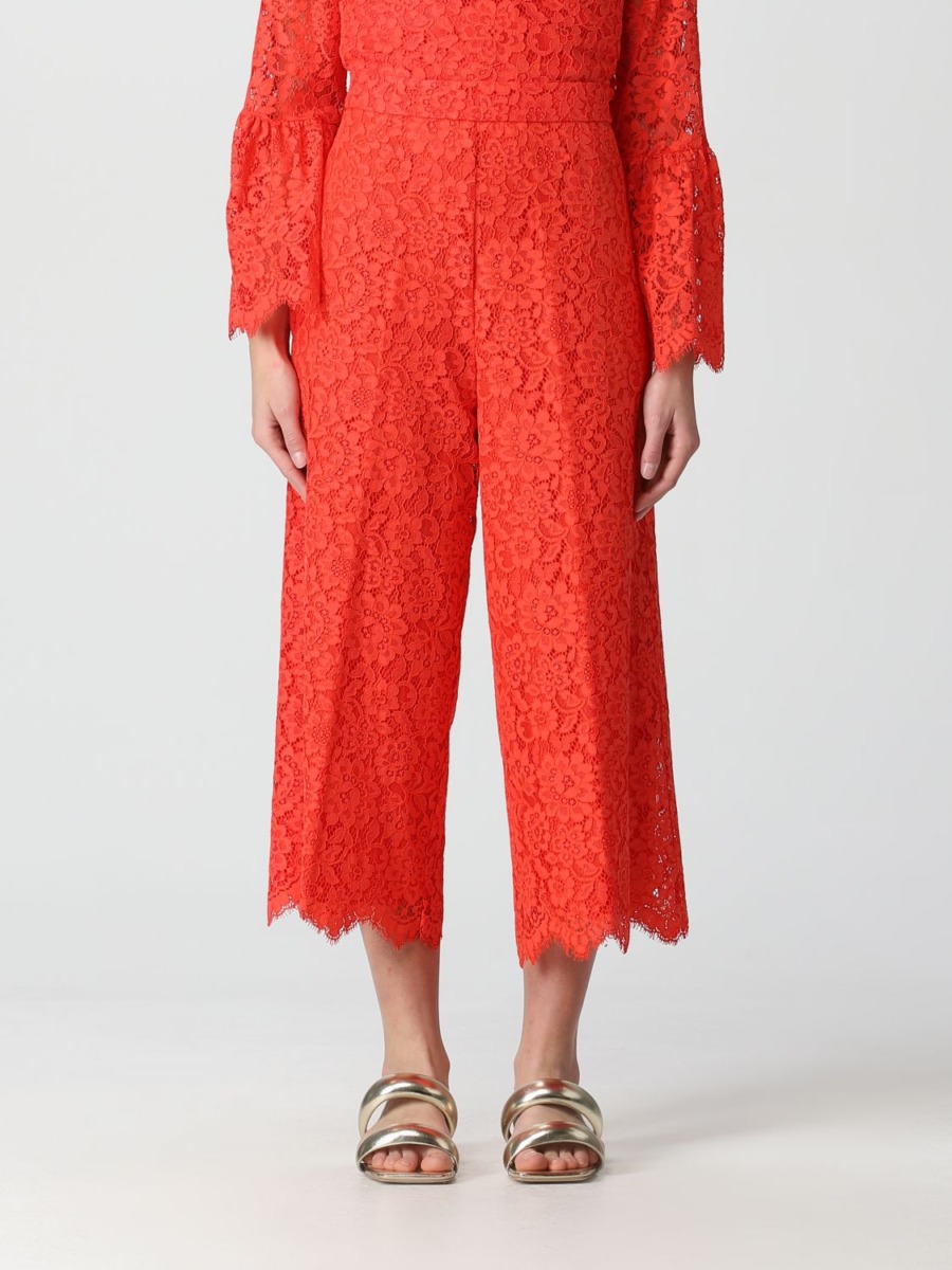 Twinset - Woman Trousers Coral by Giglio GOOFASH