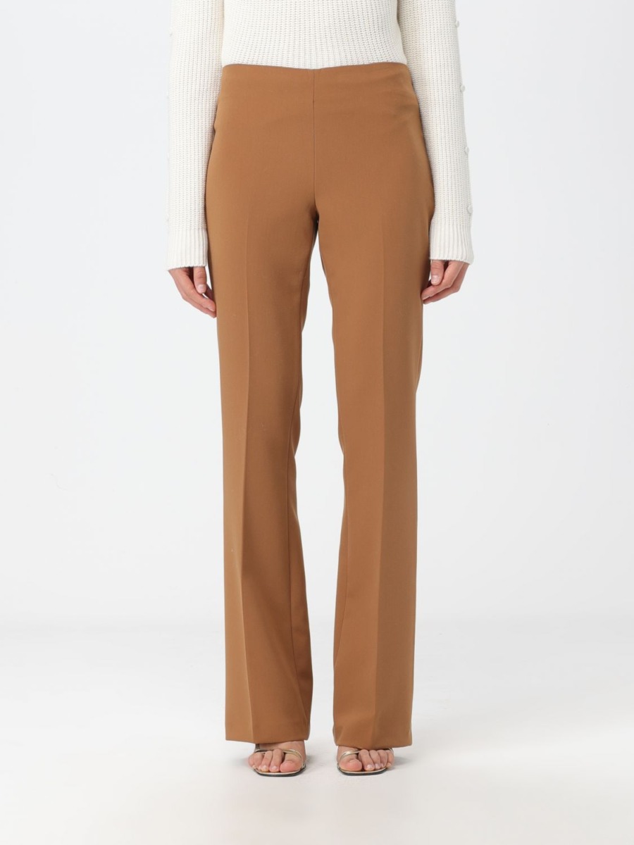 Twinset - Women Trousers Brown at Giglio GOOFASH