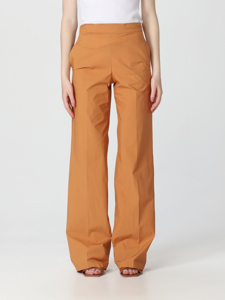 Twinset Womens Brown Trousers by Giglio GOOFASH