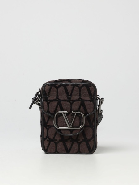 Valentino - Men's Shoulder Bag in Brown - Giglio GOOFASH