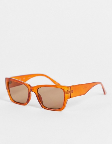 Vero Moda Square Sunglasses Brown for Women from Asos GOOFASH