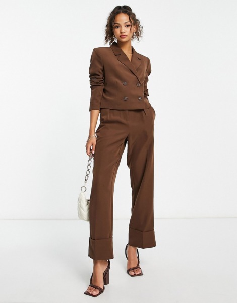 Vero Moda - Women's Suit Trousers Brown Asos GOOFASH