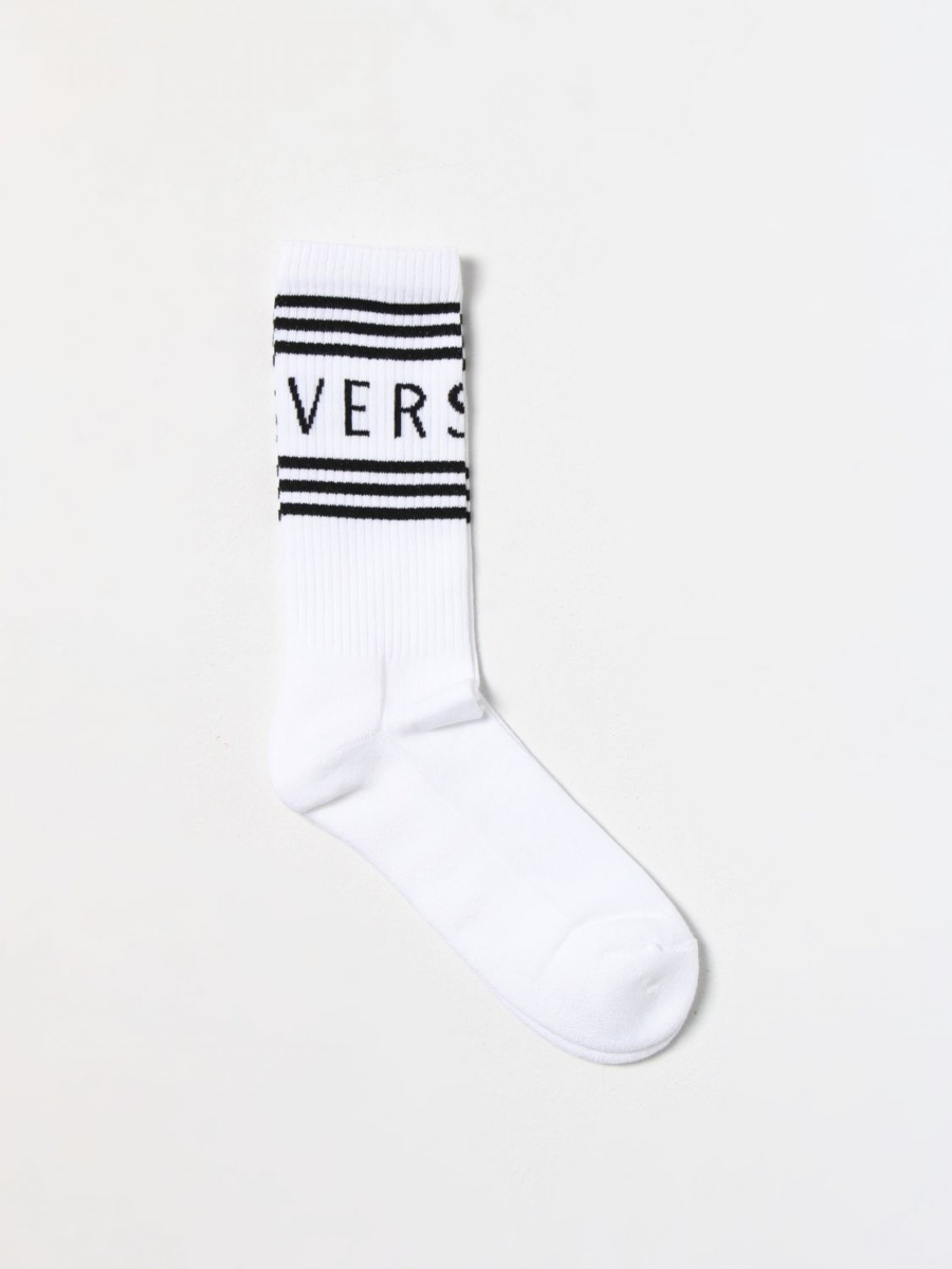 Versace Gents Socks in White by Giglio GOOFASH