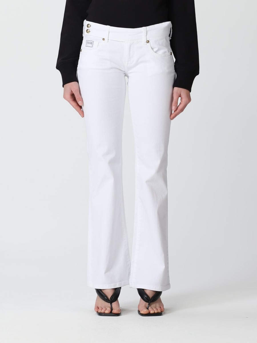 Versace - Jeans White Giglio Ladies GOOFASH