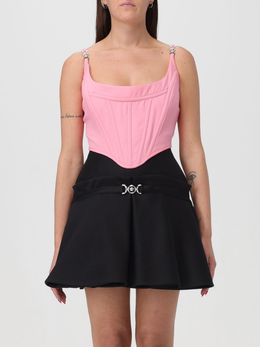 Versace Lady Top Pink by Giglio GOOFASH