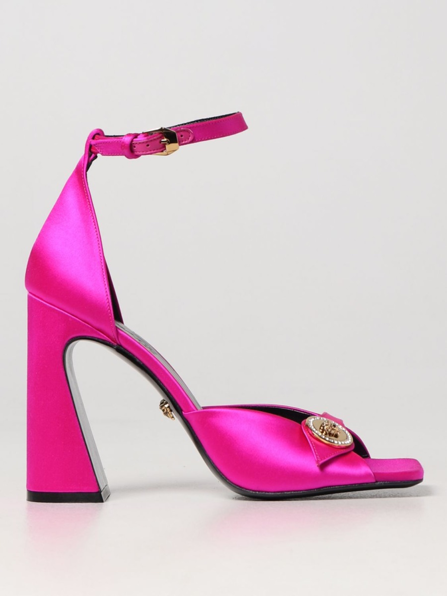 Versace - Pink Heeled Sandals at Giglio GOOFASH