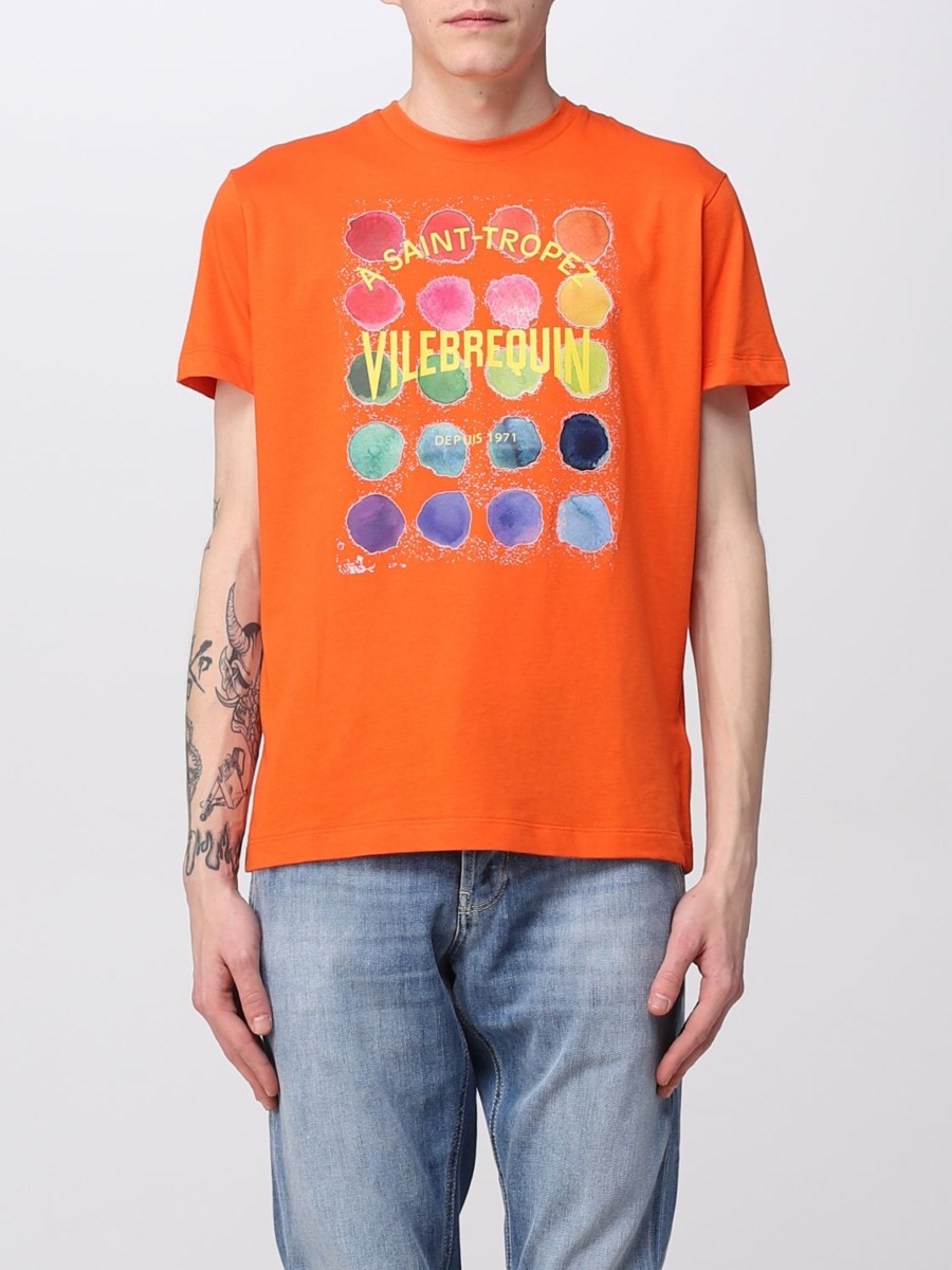 Vilebrequin - Man T-Shirt in Orange at Giglio GOOFASH