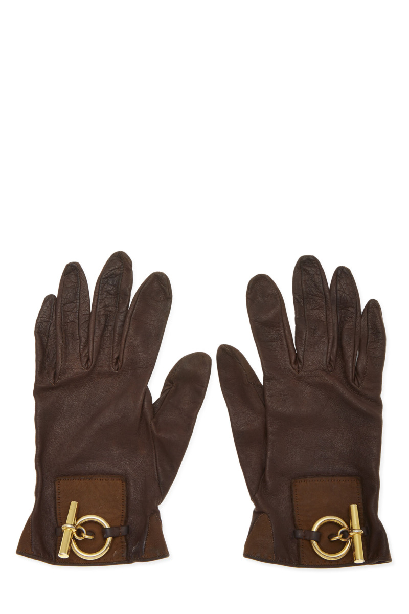 WGACA - Brown Gloves - Hermes Ladies GOOFASH